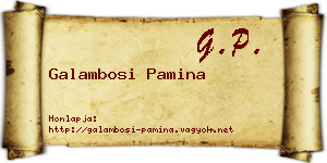 Galambosi Pamina névjegykártya